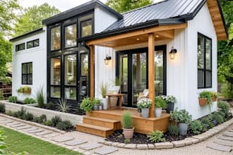 design any tiny house, small house, cabin and frame house, container house plan