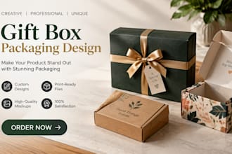 design creative gift box packaging and product packaging designs