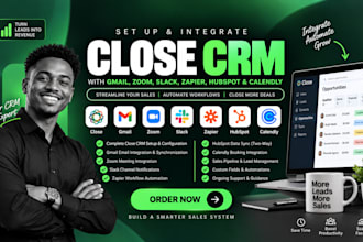 set up close CRM with gmail zoom slack zapier hubspot calendly integration