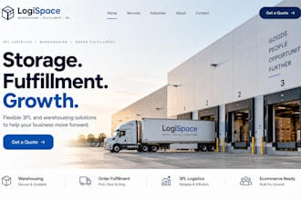 build squarespace warehouse website fulfillment center website 3pl logistic site