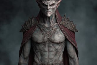 create a fantasy horror full body character