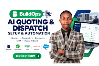 setup buildops ai dispatch payments quickbooks sage netsuite CRM hvac ai lead