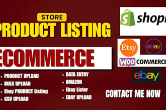 do upload product, add product to shopify woocommerce ebay esty product listing