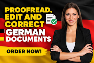 proofread, edit and correct german documents