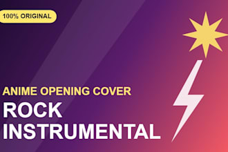 create a rock or metal instrumental for anime openings