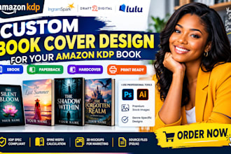 design custom book cover for amazon KDP