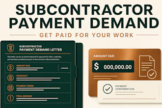 draft a subcontractor payment demand letter to get you paid