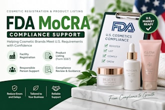 fda mocra cosmetic registration, product listing, mocra compliance and US agent