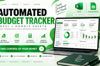 create automated budget spreadsheet in excel or google sheets