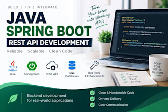 develop and fix java spring boot rest apis