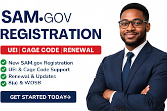 do complete samgov registration uei cage code sam gov renewal service 8a wosb