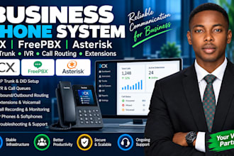 setup 3cx freepbx asterisk magnus billing sip trunk IVR, business phone system