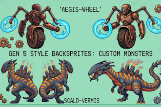 create pokemon pixel art, fakemon sprites, trainer sprites and sprite sheets