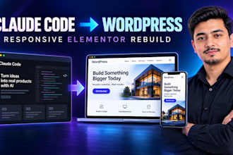 migrate claude code website to wordpress elementor with responsive design