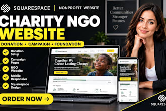 build squarespace charity foundation website ngo donation campaign website