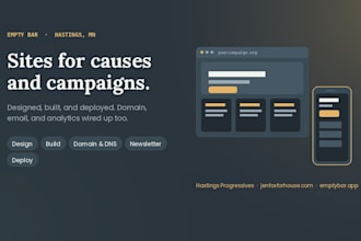 design and build a website for your nonprofit or campaign
