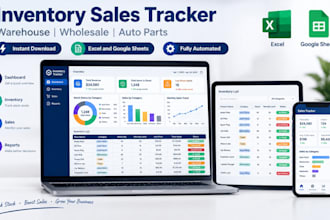 custom inventory sales tracker for warehouses wholesalers and auto parts stores