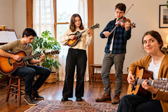 record acoustic guitar, mandolin, fiddle for your song