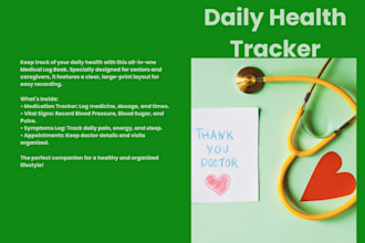 provide a daily health tracker pdf and fitness planner
