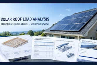 solar panel roof load analysis, structural calculations and mounting review