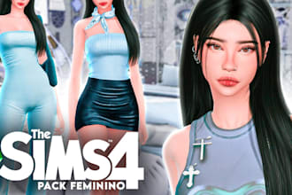create unique custom sims 4 characters with cc, mods and custom designs
