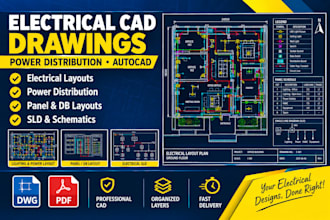 create electrical cad drawings and power distribution in autocad