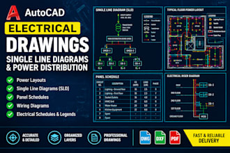 create autocad electrical drawings and single line diagrams