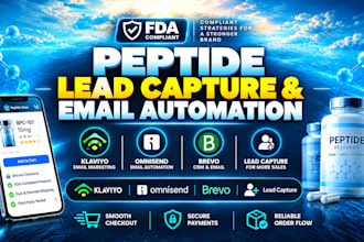 peptide email funnel email campaign omnisend klaviyo brevo lead capture age gate