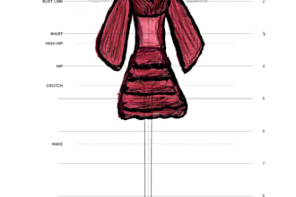 create a professional fashion sketch and ai tech pack