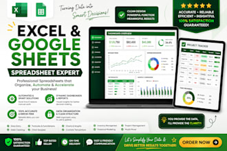 create excel spreadsheet and google sheets for finance budget accounting