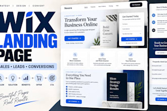 design wix landing page, sales page, lead capture page, one page website design