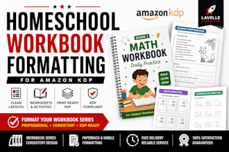 format a homeschool workbook series for amazon KDP
