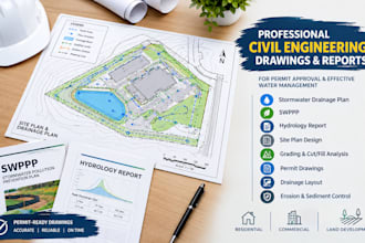stormwater drainage plan, swppp, site plan, permit drawing, hydrology report