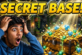 design viral minecraft thumbnail with facecam reaction