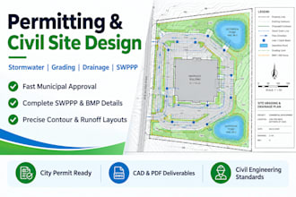 stormwater design, site plan, grading plan and swppp