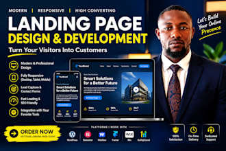 design and build a responsive landing page website