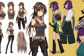 visual novel anime character sprites cg art game background art illustration ocs