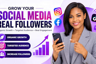 increase your social media growth to real and active audience