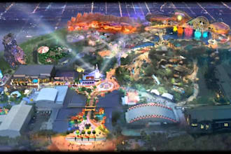 create 3d resort, water park and theme park design,amuzement pack