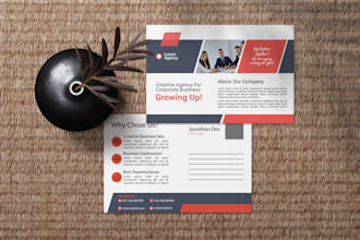 design a professional and eye catching postcard or eddm postcard for your busine