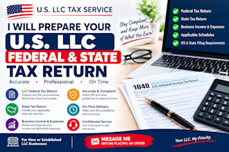 prepare US llc federal and state tax return