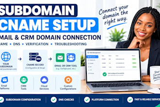 setup subdomain cname records for your email or crm tools