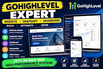 go high level website builder go high level snapshot dashboard