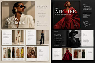 design editorial fashion brand presentation, lookbook proposal or fashion book