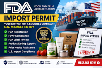do fda import permit, fda registration, fda compliance, fsvp and label review