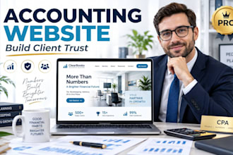 design accounting website accountant CPA bookkeeping wordpress financial service