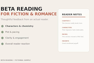 beta read your fiction or romance