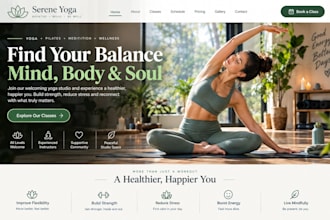 deisgn redesign wix yoga studio website hot yoga website pilates studio website