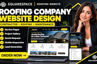 build squarespace roofing company website contractor maintenance website