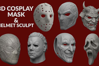 sculpt 3d mask 3d helmet halloween mask horror mask amor cosplay for 3d printing